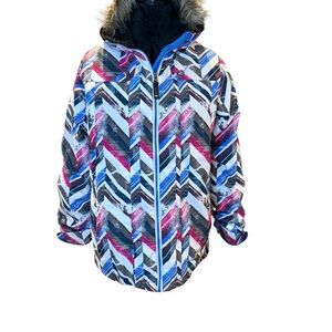 Ride Snowboards Coat Winter Ski Jacket Women's Large Snowboarding Colorful